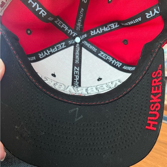New! Zephyr Nebraska Baseball Embroidered Hat Cup SnapBack Huskers Red NWT! - Picture 10 of 11